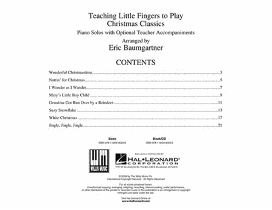 Teaching Little Fingers to Play Christmas Classics Piano Method scores gallery preview page 2