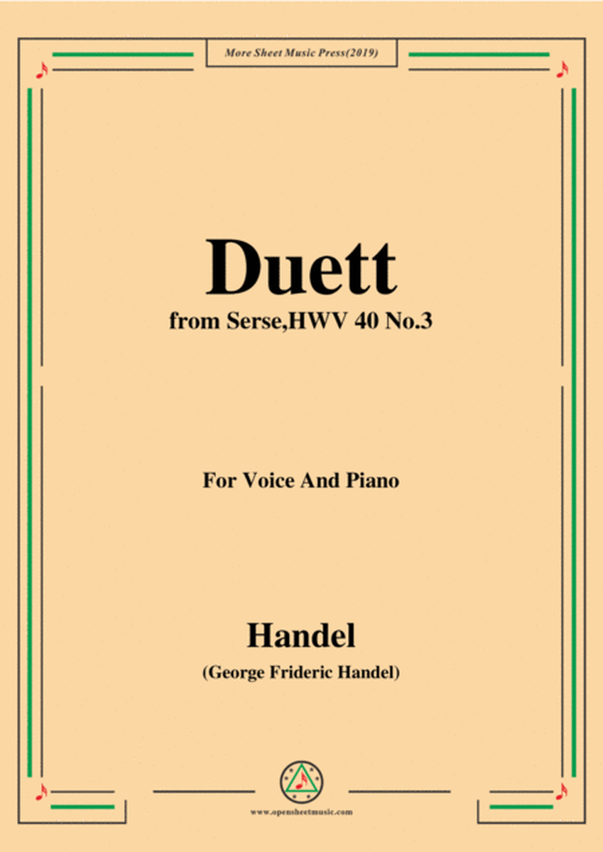 Handel-Duett,from Serse HWV 40 No.3,for Voice&Piano image number null