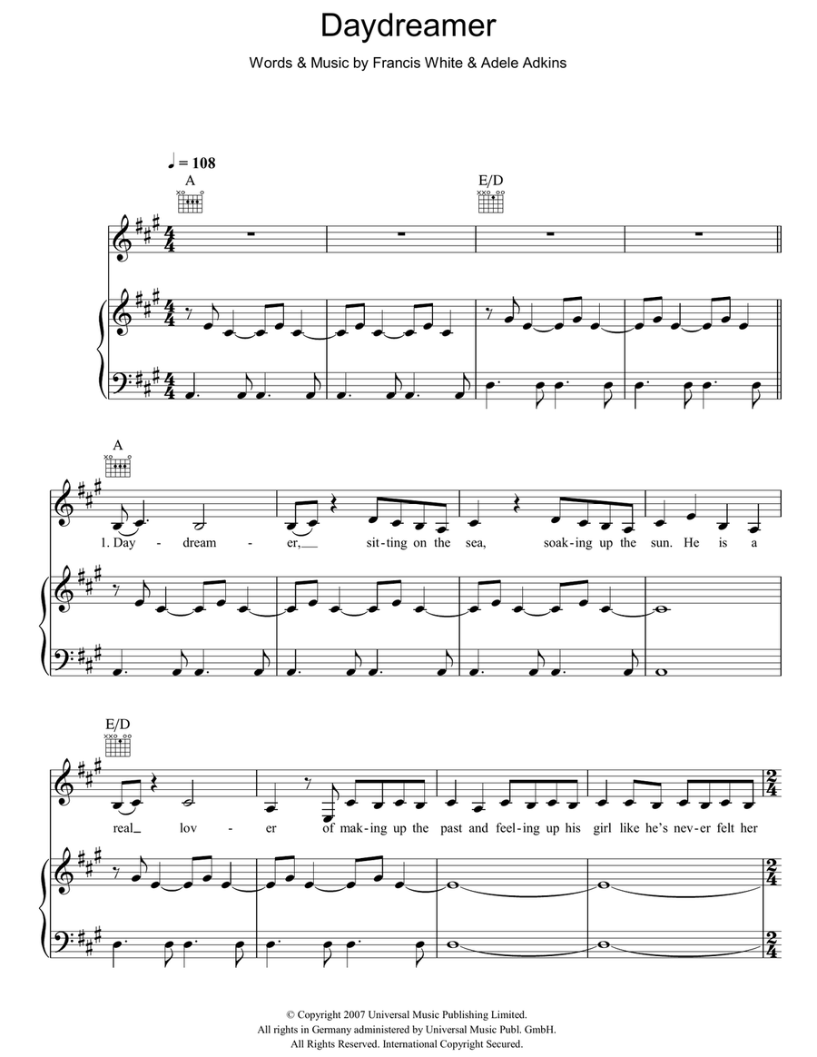 Daydreamer Acoustic Guitar scores gallery preview page 1