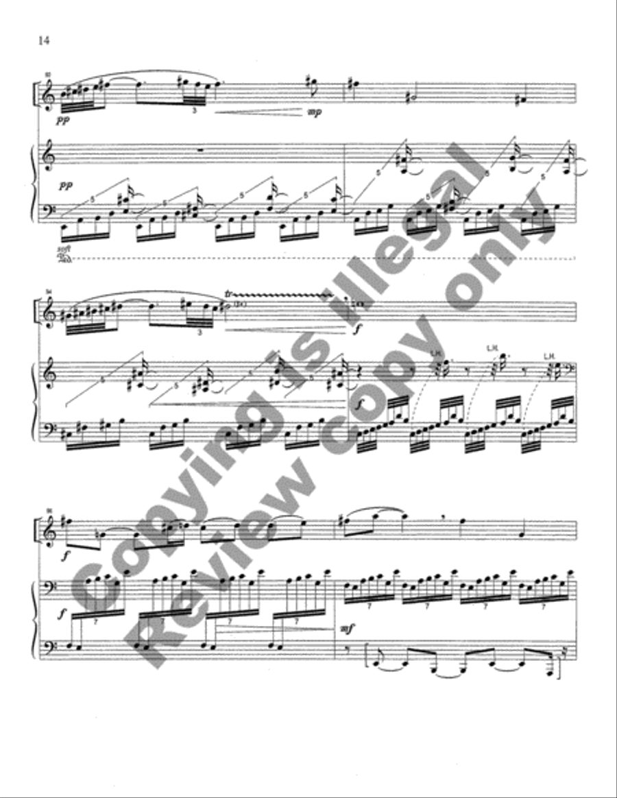 Song without Words for Clarinet and Piano Clarinet Solo scores gallery preview page 15
