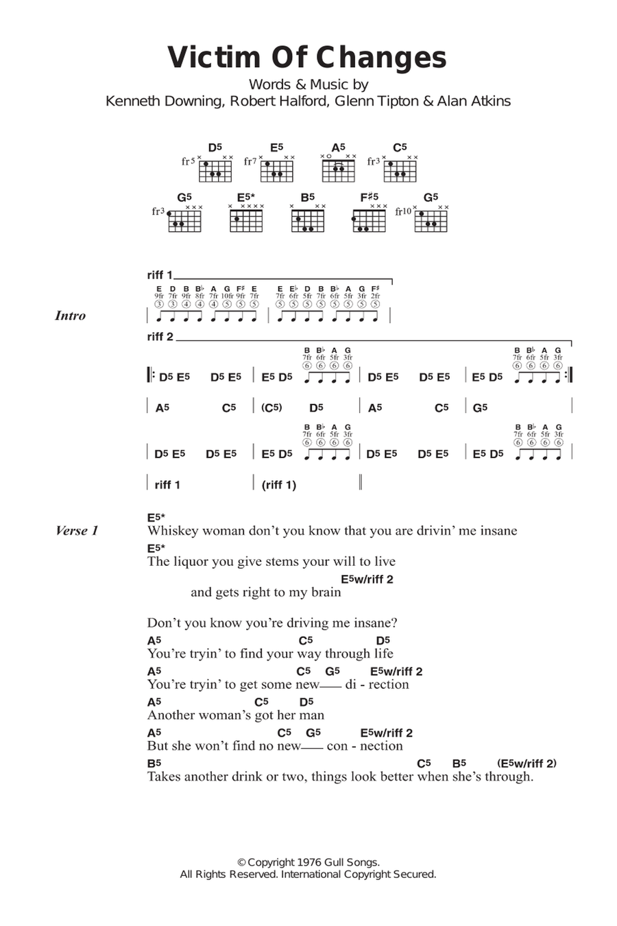 Victim Of Changes Electric Guitar scores gallery preview page 1