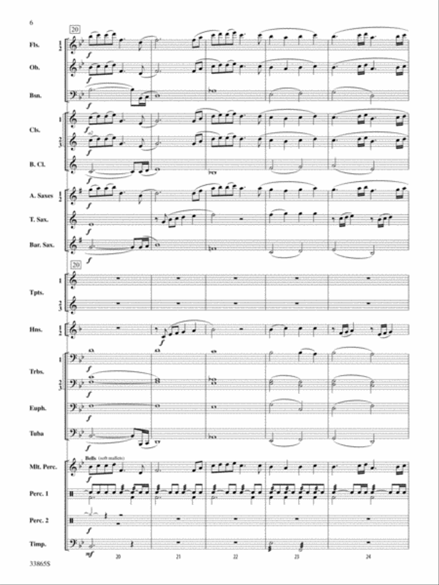 On Streets of Gold: Score Concert Band scores gallery preview page 6