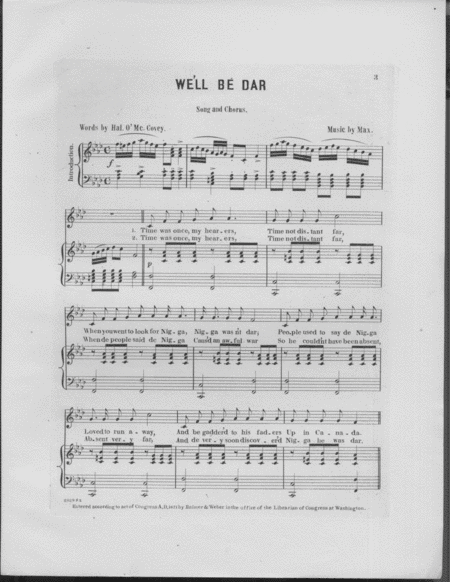We'll be dar! A Serio-comic Song & Chorus
