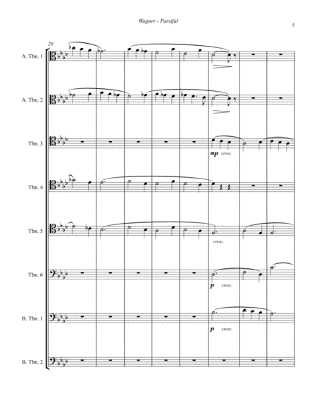 Parsifal Excerpt for 8-part Trombone Ensemble image number null