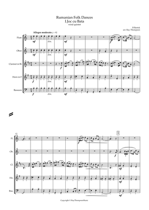 Book cover for Bartók: Rumanian Folk Dances Sz.56 (Complete) - wind quintet