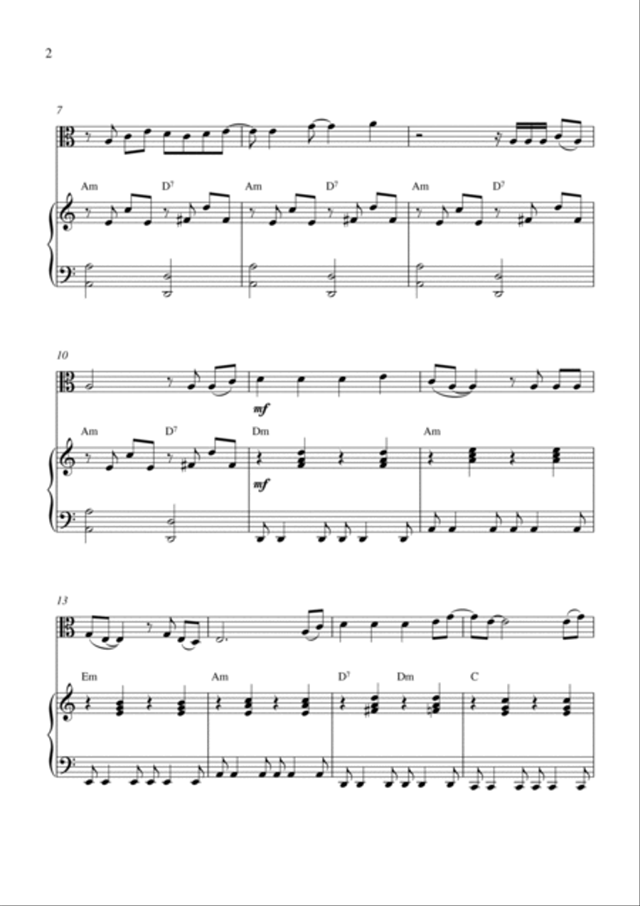 She's Not There Viola scores gallery preview page 2