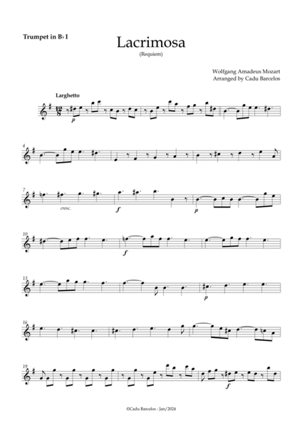 Lacrimosa (Brass Quintet) Piano and chords image number null