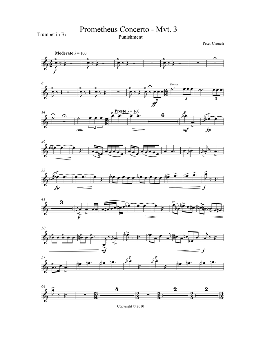 Prometheus Concerto Trumpet Solo scores gallery preview page 5