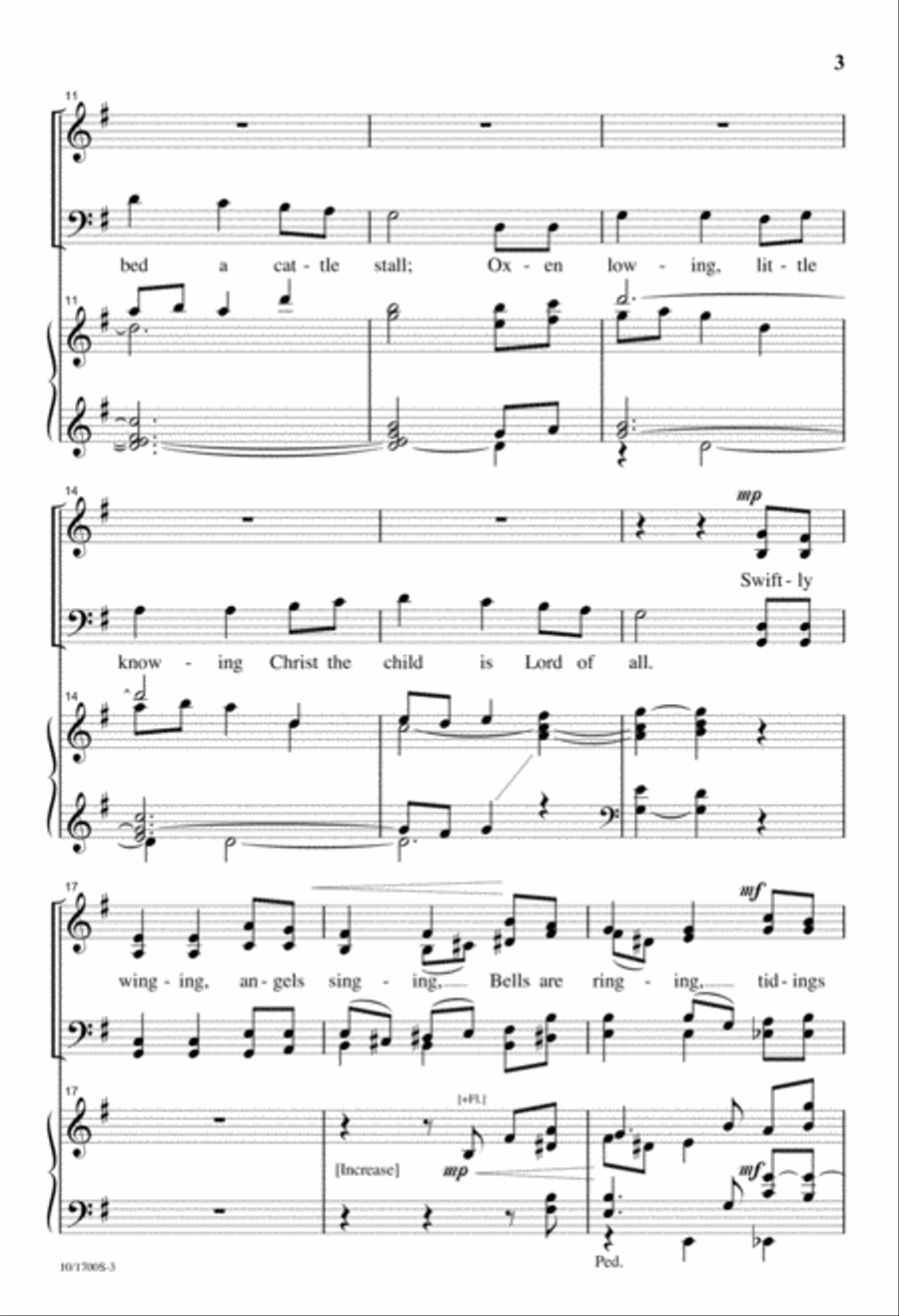 Infant Holy, Infant Lowly 4-Part scores gallery preview page 3