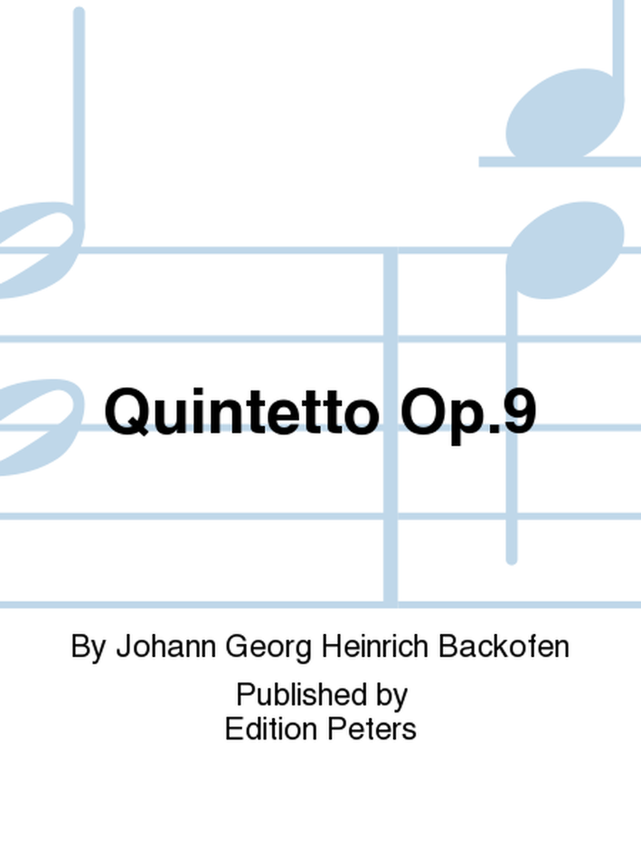 Quintetto Op. 9