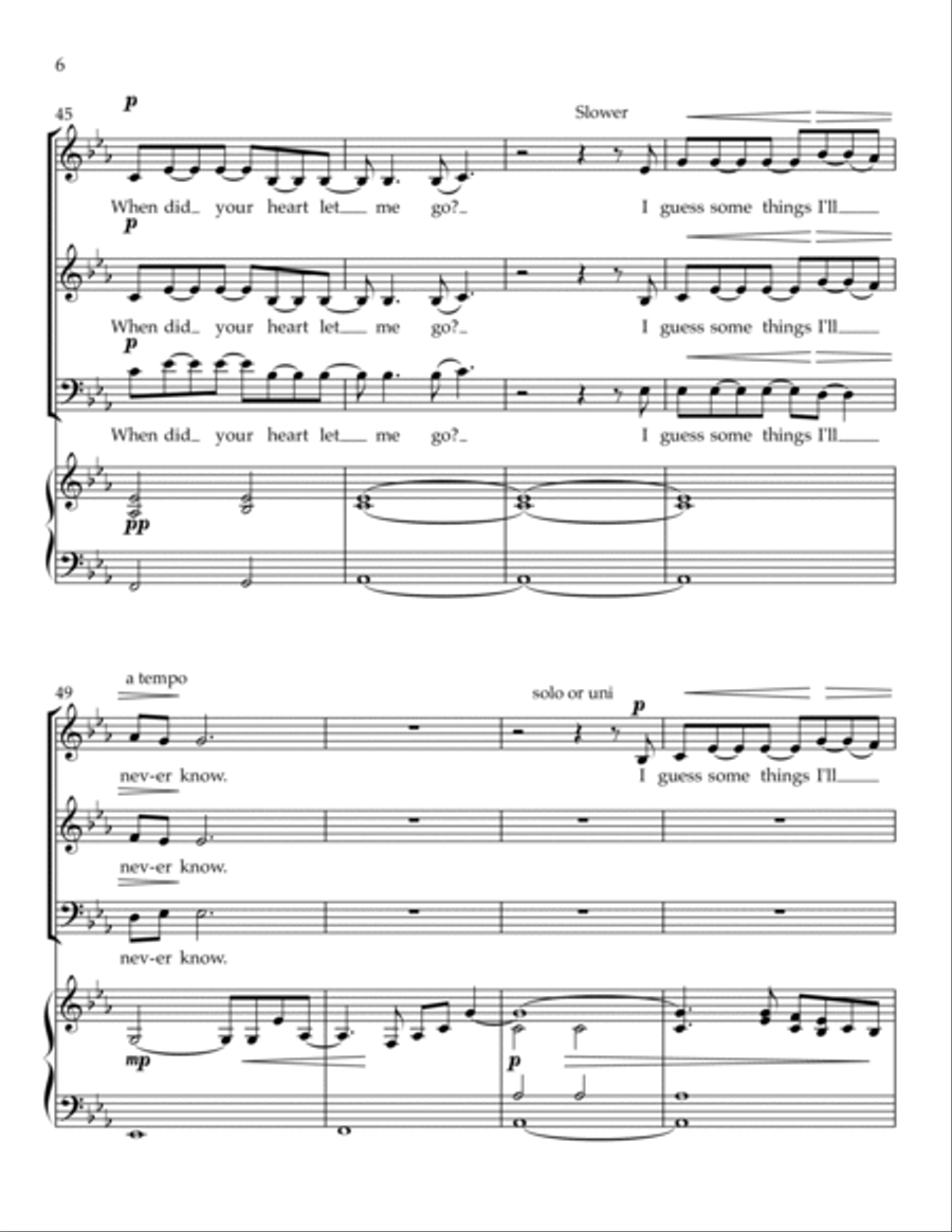 Some Things I'll Never Know 3-Part scores gallery preview page 6