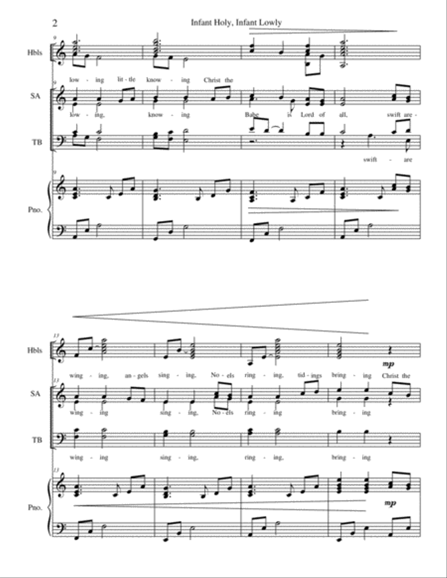 Infant Holy, Infant Lowly 4-Part scores gallery preview page 2
