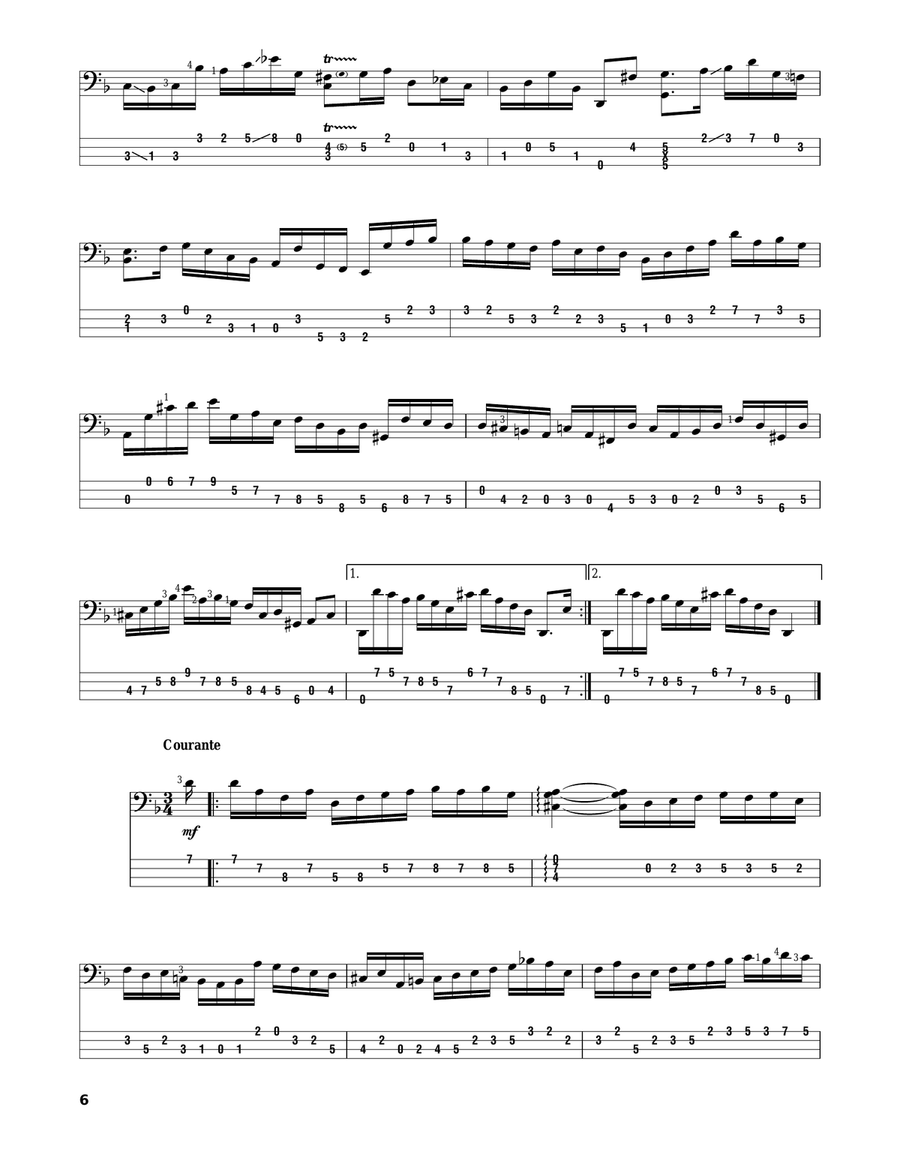 Cello Suite No. 2 In D Minor, BWV 1008 Cello scores gallery preview page 6