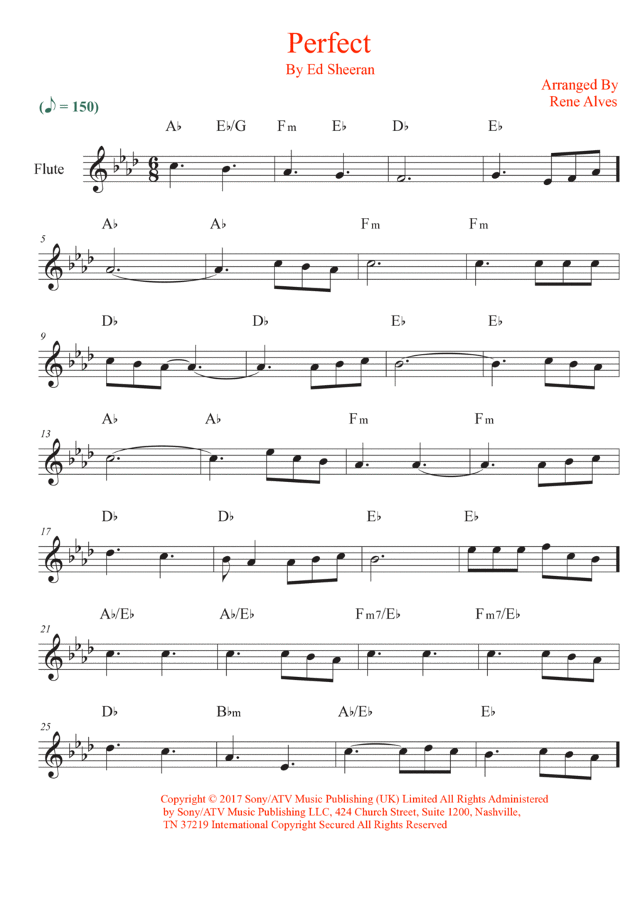 Perfect Flute Solo scores gallery preview page 1