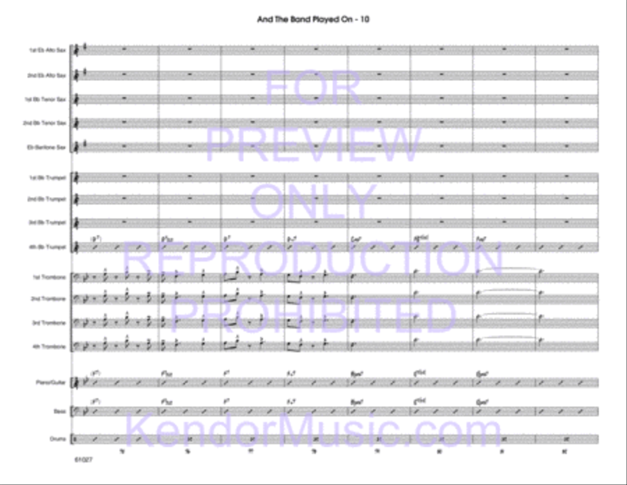 And The Band Played On Jazz Ensemble scores gallery preview page 11
