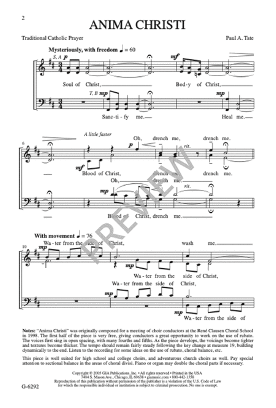 Anima Christi Anima Christi Divisi scores gallery preview page 3