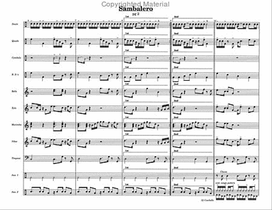 Sambalero Percussion Ensemble scores gallery preview page 4