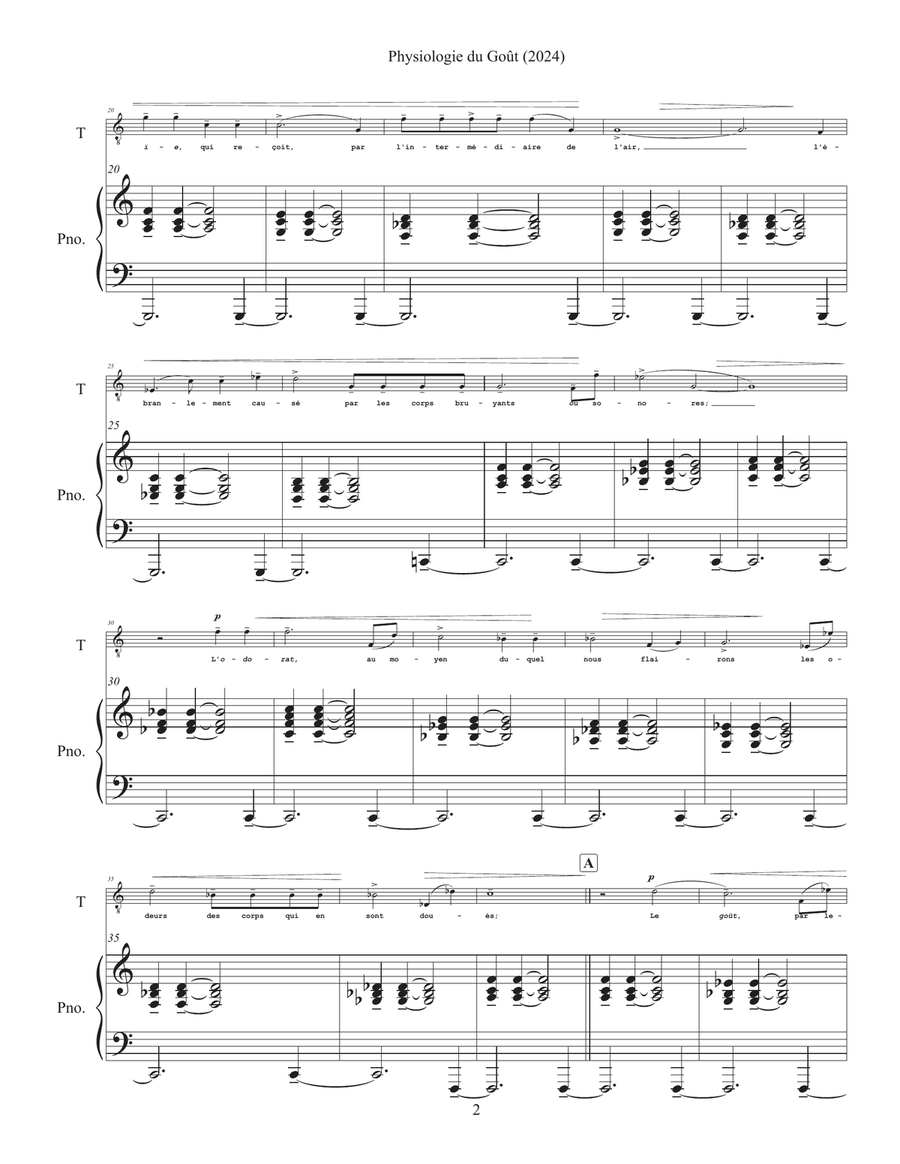 Physiologie du Goût (2024) Chamber Music scores gallery preview page 2