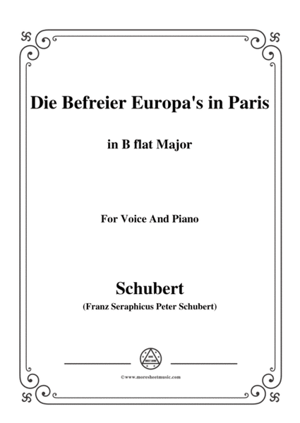 Schubert-Die Befreier Europas in Paris(The Liberators of Europe in Paris),D.104,in B flat Major image number null