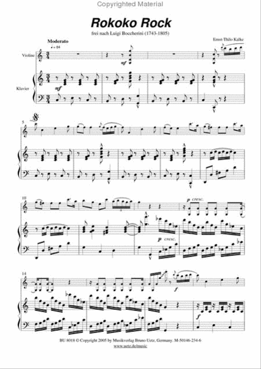 Rococo-Rock Violin Solo scores gallery preview page 2