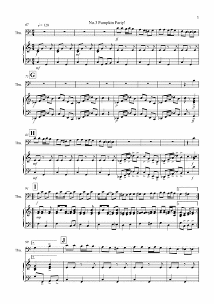 3 Halloween Pieces for Trombone And Piano image number null