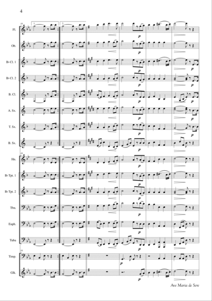Ave marie de Sere Concert Band scores gallery preview page 6