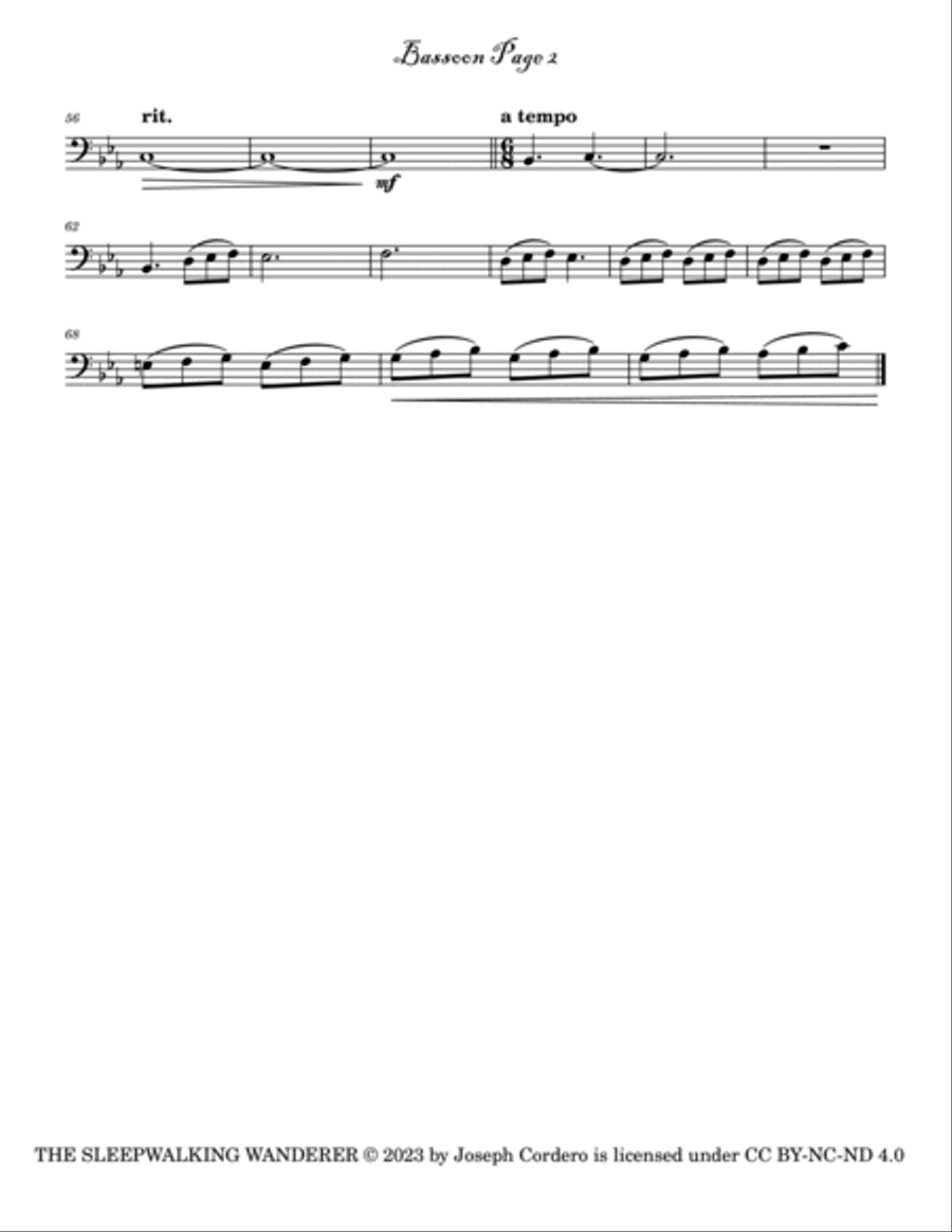THE SLEEPWALKING WANDERER - Full score & Parts Concert Band scores gallery preview page 5