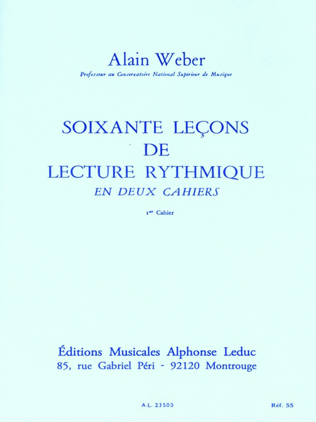 60 Lecons De Lecture Rythmique - Volume 1
