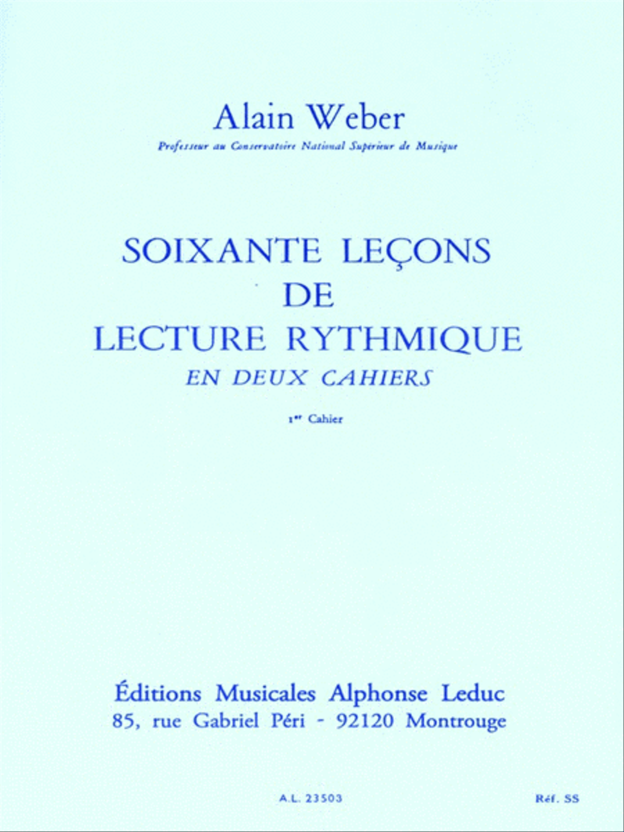 60 Lecons De Lecture Rythmique - Volume 1 Collection / Songbook scores gallery preview page 1