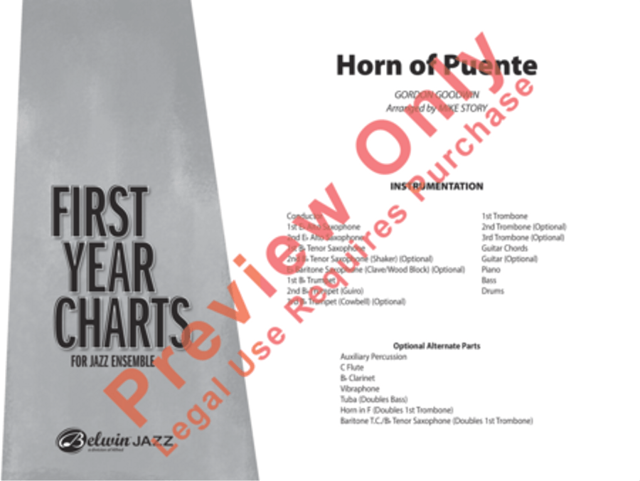 Horn of Puente Horn of Puente Jazz Ensemble scores gallery preview page 14