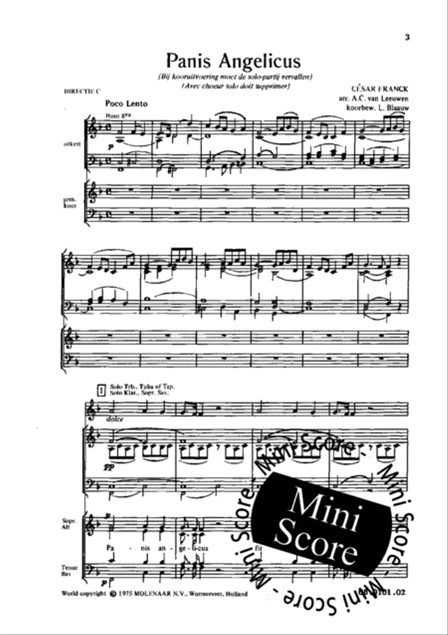 Ave Verum Corpus / Panis Angelicus 4-Part scores gallery preview page 5