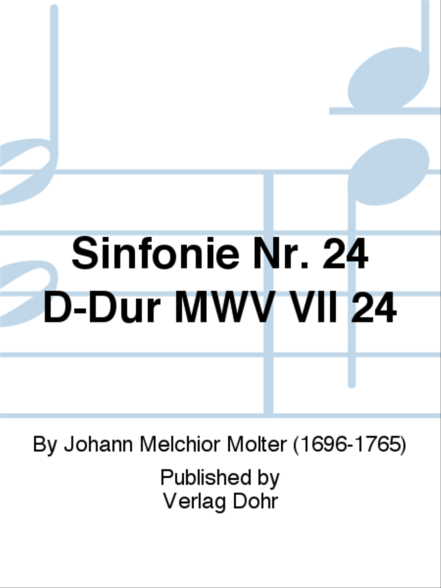 Sinfonie Nr. 24 D-Dur MWV VII 24 Set of Parts scores gallery preview page 1