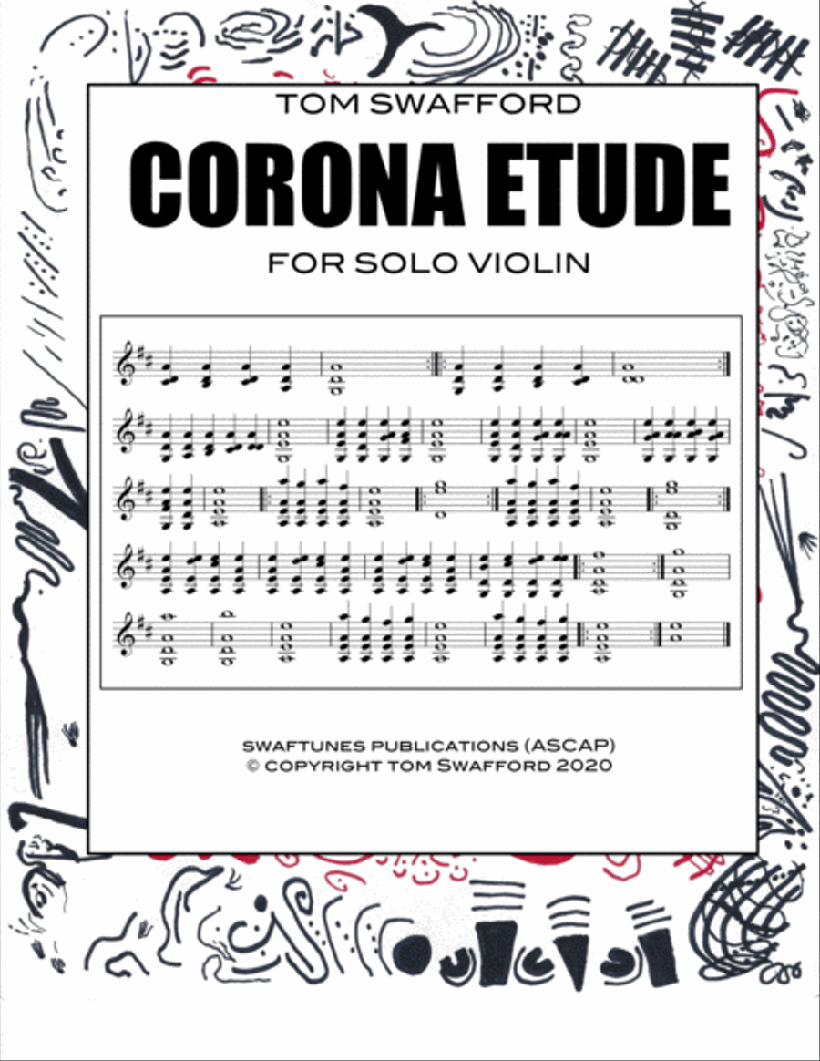 Corona Etude for solo violin Violin Solo scores gallery preview page 1