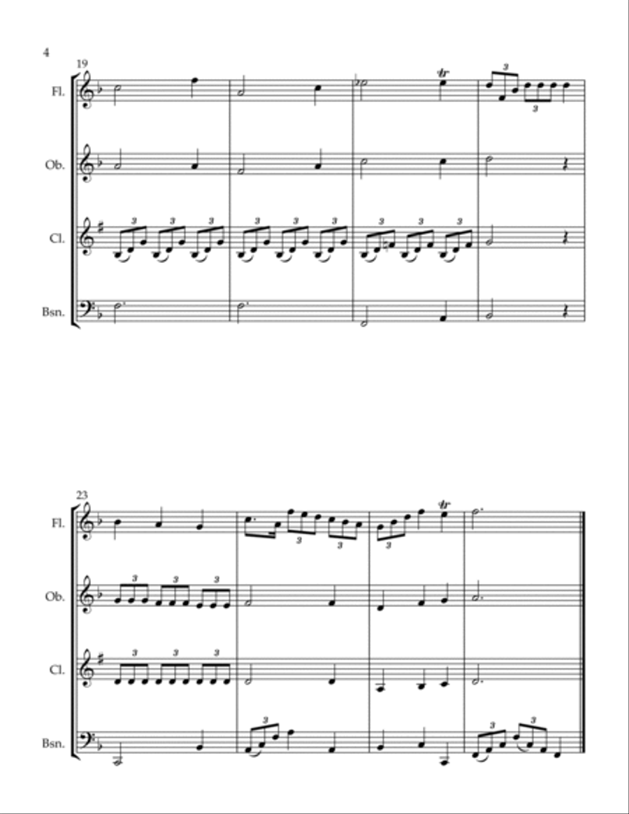 Andante Woodwind Quartet scores gallery preview page 4
