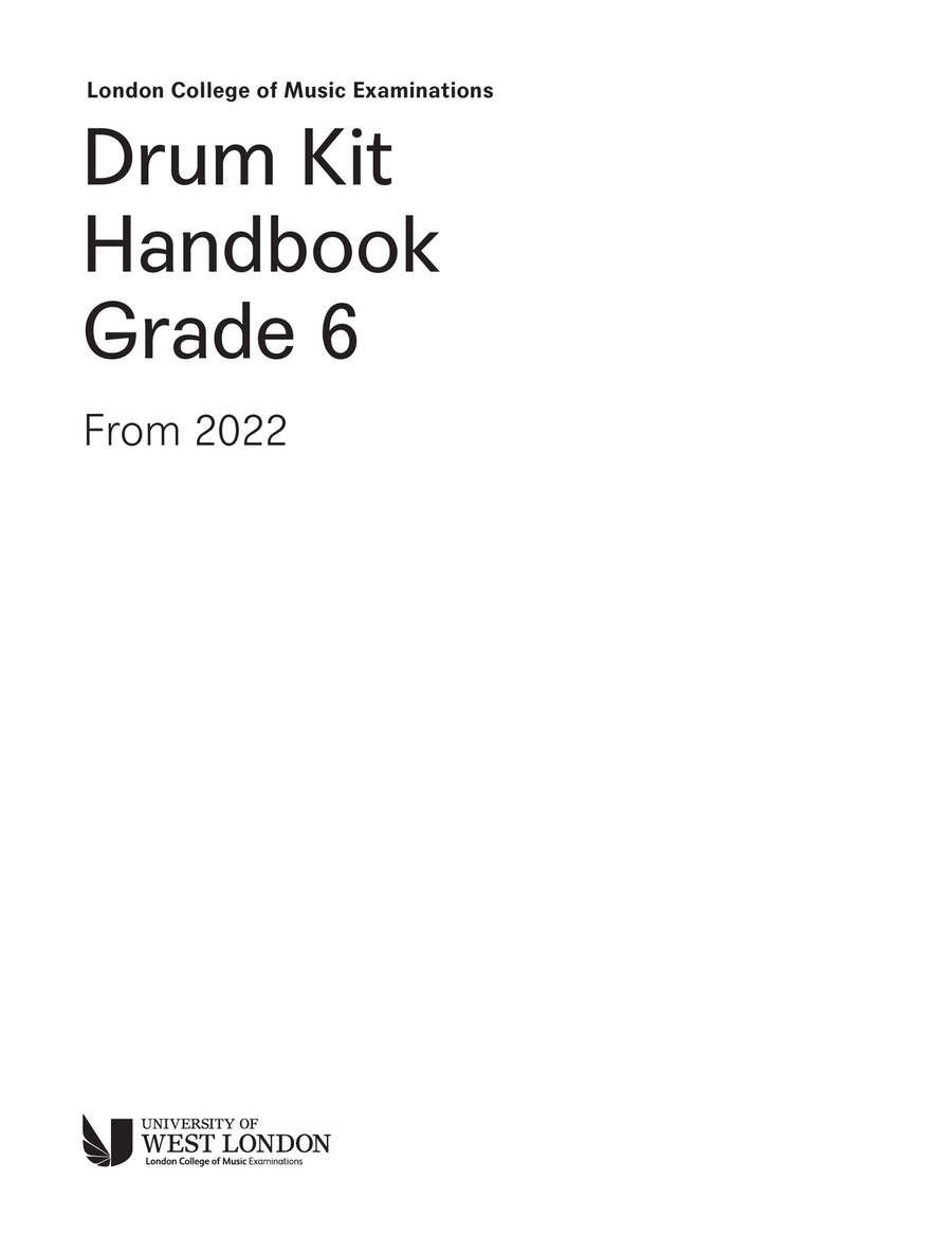 LCME Drum Kit Handbook 2022: Grade 6