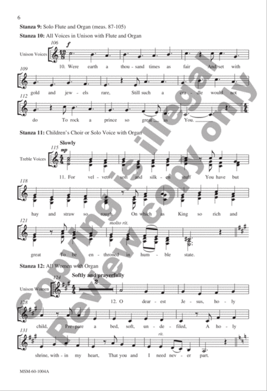 From Heaven Above 4-Part scores gallery preview page 6
