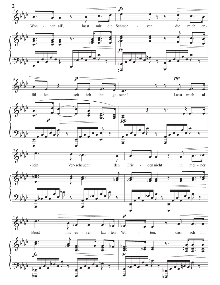 DVORÁK: Lasst mich allein! Op. 82 no. 1 (transposed to A-flat major) Voice scores gallery preview page 3