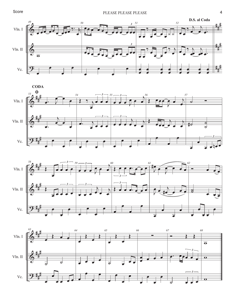 Please Please Please Please Please Please String Trio scores gallery preview page 4