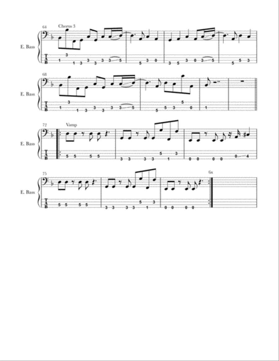 Redbone Bass Guitar scores gallery preview page 4