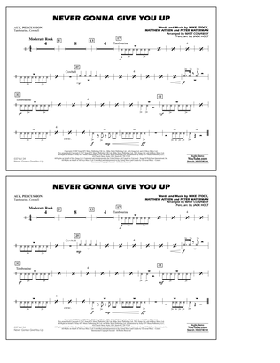 Book cover for Never Gonna Give You Up - Aux Percussion
