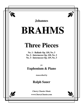 Book cover for Three Pieces for Euphonium & Piano