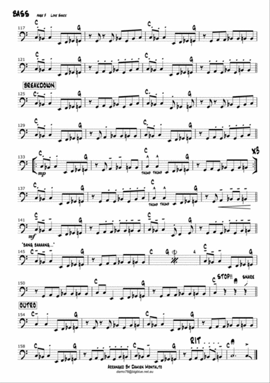 Love Shack Small Ensemble scores gallery preview page 6