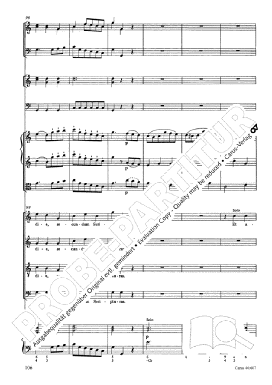 Mass in time of war (Missa in tempore belli) 4-Part scores gallery preview page 116