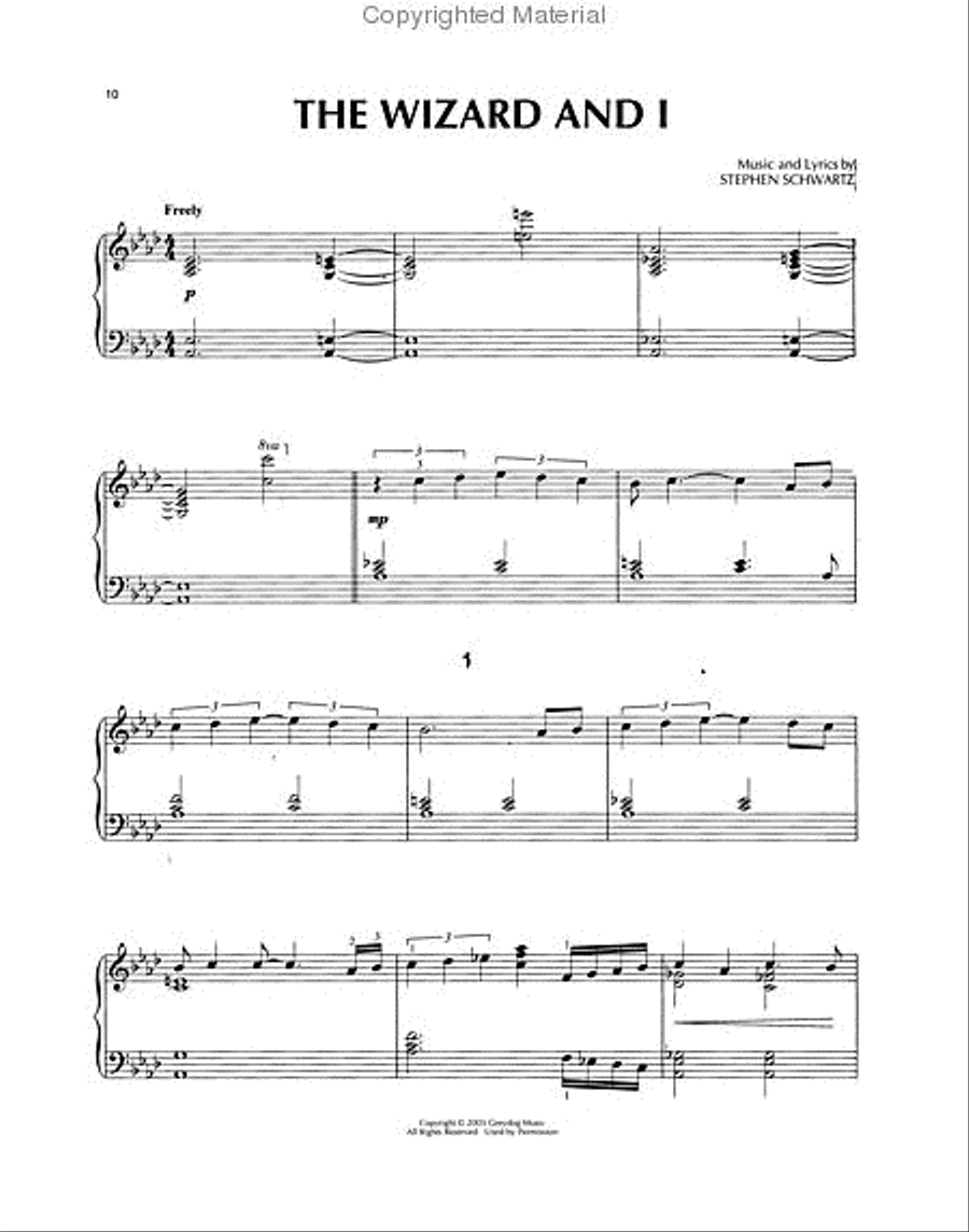 Wicked Piano Solo scores gallery preview page 3
