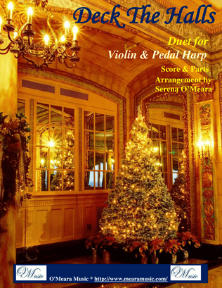Book cover for Deck The Halls, Duet for Violin and Pedal Harp