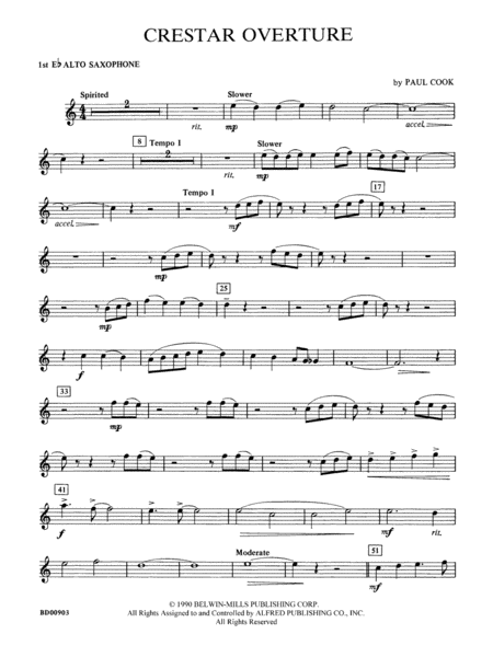 Crestar Overture: E-flat Alto Saxophone