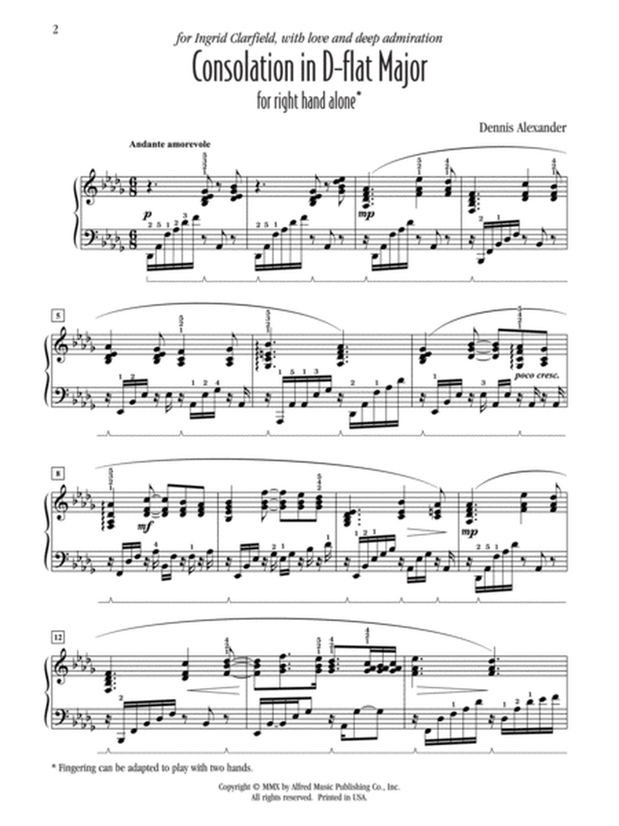 Consolation in D-flat Major (for right hand alone)