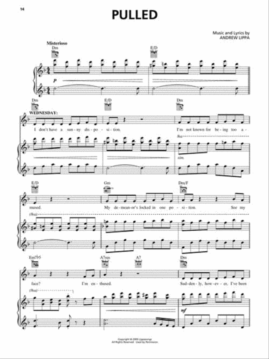 The Addams Family Piano, Vocal scores gallery preview page 7
