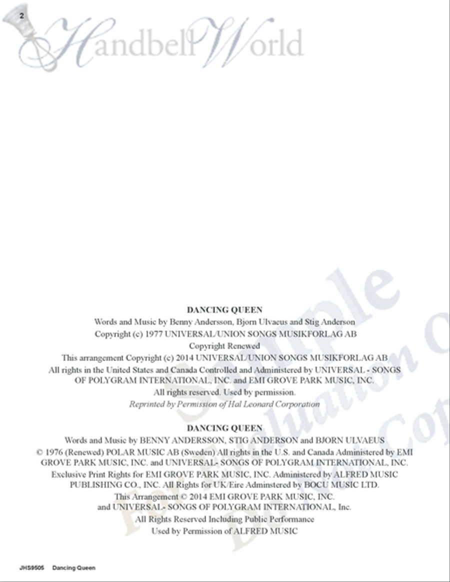 Dancing Queen 5-Octaves scores gallery preview page 2