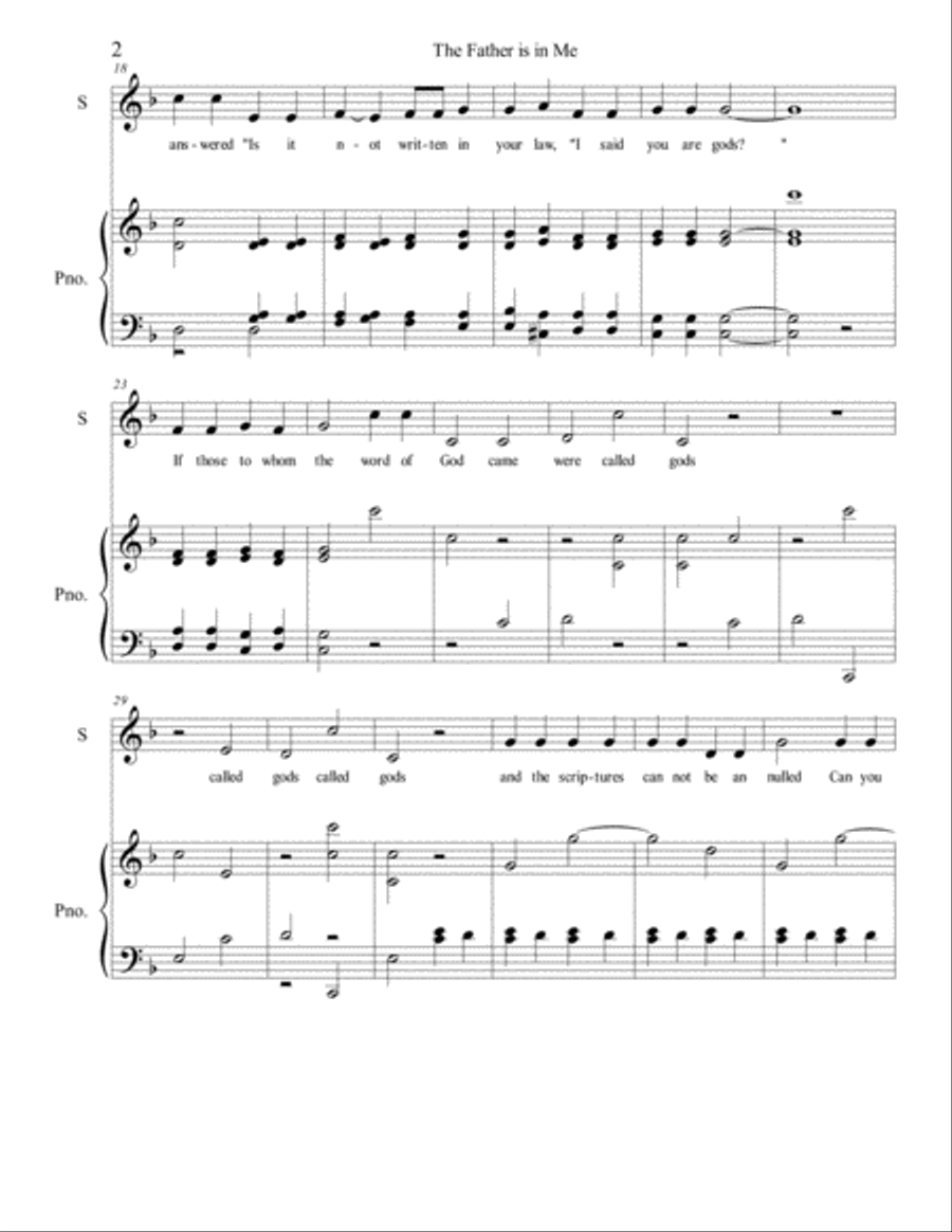 The Father is in Me The Father is in Me Voice scores gallery preview page 2